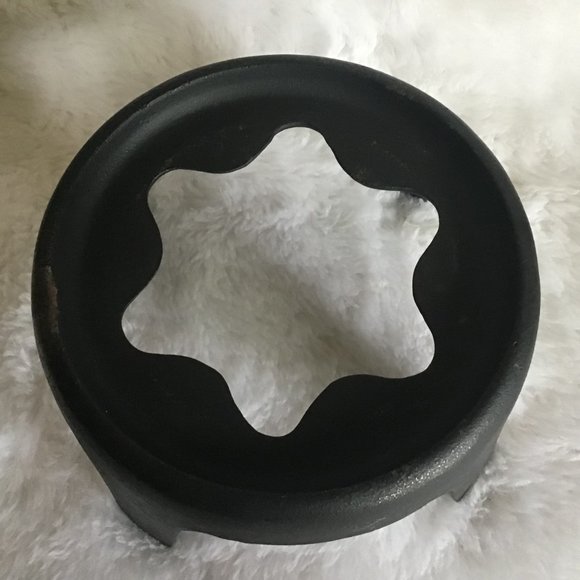 Vintage Grey Enamel Cast Iron Fondue Pot and Base - Picture 11 of 12